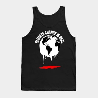 Climate Change is Real | Bleeding Eath Tank Top